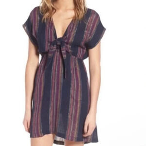 Rails Charlotte Trinidad Striped Tie Dress Size Small